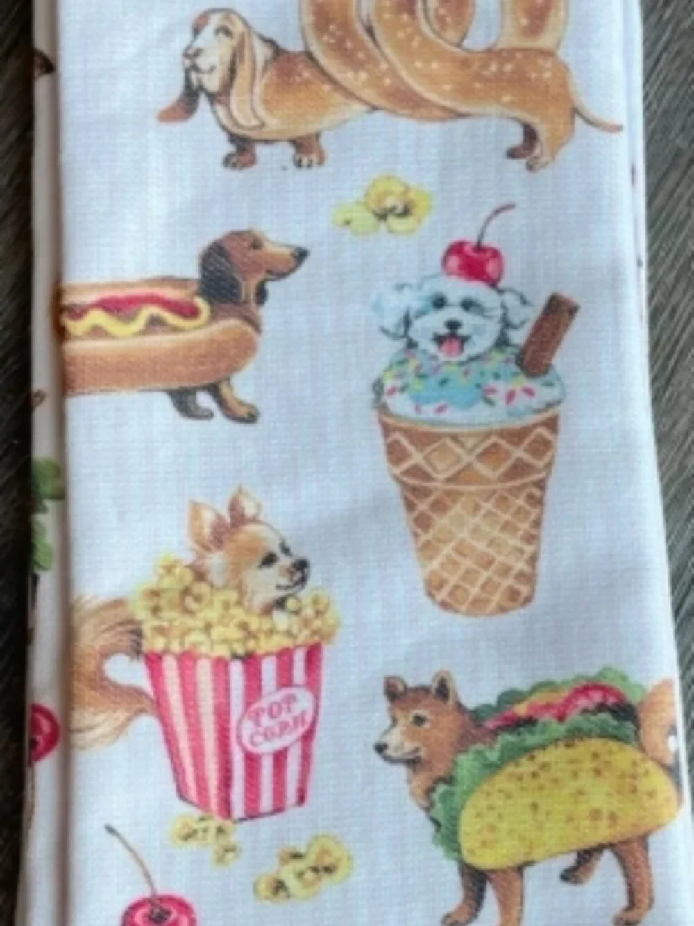 NWT Bella Lux Circus Pups Kitchen Towel Set of two